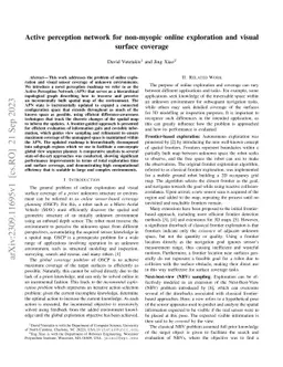 Active perception network for non-myopic online exploration and visual
  surface coverage