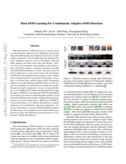 Meta OOD Learning for Continuously Adaptive OOD Detection