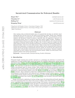 Incentivized Communication for Federated Bandits