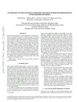 Leveraging In-the-Wild Data for Effective Self-Supervised Pretraining in
  Speaker Recognition
