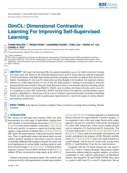 DimCL: Dimensional Contrastive Learning For Improving Self-Supervised
  Learning