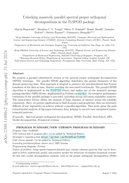 Unlocking massively parallel spectral proper orthogonal decompositions
  in the PySPOD package