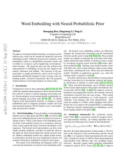 Word Embedding with Neural Probabilistic Prior