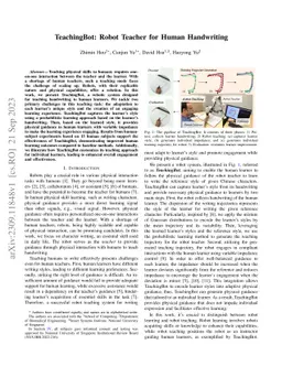 TeachingBot: Robot Teacher for Human Handwriting