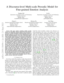 A Discourse-level Multi-scale Prosodic Model for Fine-grained Emotion
  Analysis