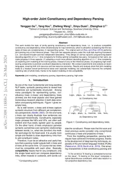 High-order Joint Constituency and Dependency Parsing