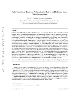 Fully Transformer-Equipped Architecture for End-to-End Referring Video
  Object Segmentation
