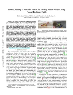 NeuralLabeling: A versatile toolset for labeling vision datasets using
  Neural Radiance Fields