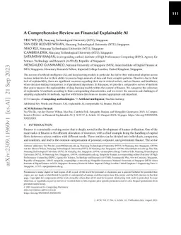 A Comprehensive Review on Financial Explainable AI