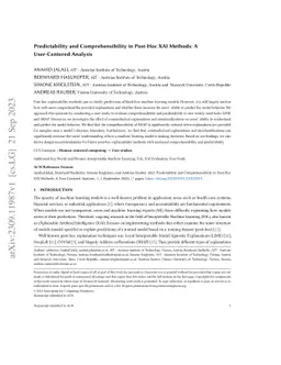 Predictability and Comprehensibility in Post-Hoc XAI Methods: A
  User-Centered Analysis