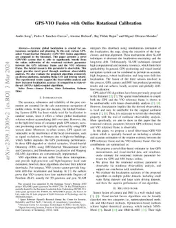 GPS-VIO Fusion with Online Rotational Calibration