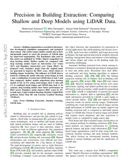 Precision in Building Extraction: Comparing Shallow and Deep Models
  using LiDAR Data