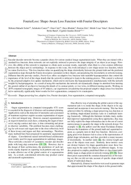 FourierLoss: Shape-Aware Loss Function with Fourier Descriptors