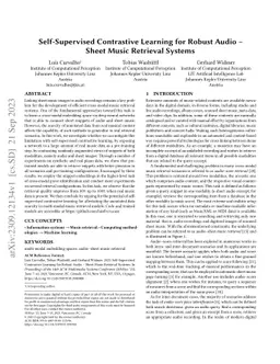 Self-Supervised Contrastive Learning for Robust Audio-Sheet Music
  Retrieval Systems