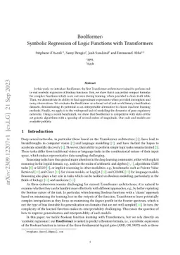 Boolformer: Symbolic Regression of Logic Functions with Transformers