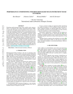 Performance Conditioning for Diffusion-Based Multi-Instrument Music
  Synthesis