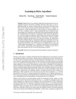 Learning to Drive Anywhere