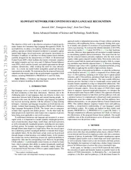SlowFast Network for Continuous Sign Language Recognition