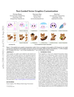 Text-Guided Vector Graphics Customization