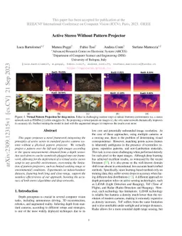 Active Stereo Without Pattern Projector