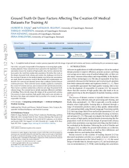 Ground Truth Or Dare: Factors Affecting The Creation Of Medical Datasets
  For Training AI
