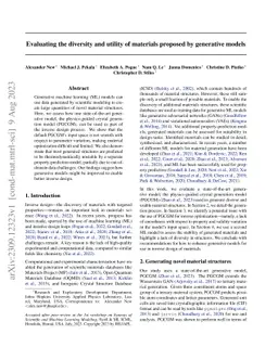 Evaluating the diversity and utility of materials proposed by generative
  models
