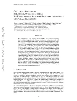 Cultural Alignment in Large Language Models: An Explanatory Analysis
  Based on Hofstede's Cultural Dimensions