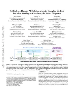 Rethinking Human-AI Collaboration in Complex Medical Decision Making: A
  Case Study in Sepsis Diagnosis