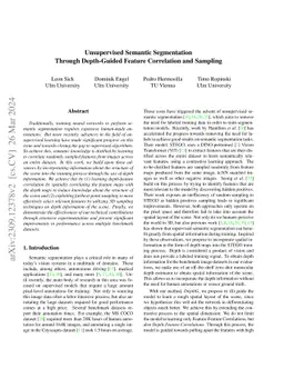 Unsupervised Semantic Segmentation Through Depth-Guided Feature
  Correlation and Sampling
