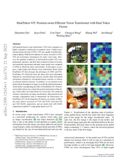 DualToken-ViT: Position-aware Efficient Vision Transformer with Dual
  Token Fusion