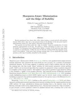 Sharpness-Aware Minimization and the Edge of Stability