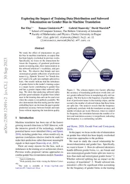 Exploring the Impact of Training Data Distribution and Subword
  Tokenization on Gender Bias in Machine Translation