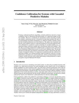 Confidence Calibration for Systems with Cascaded Predictive Modules