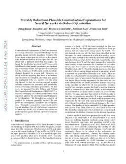 Provably Robust and Plausible Counterfactual Explanations for Neural
  Networks via Robust Optimisation