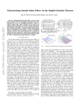 Characterizing Smooth Safety Filters via the Implicit Function Theorem