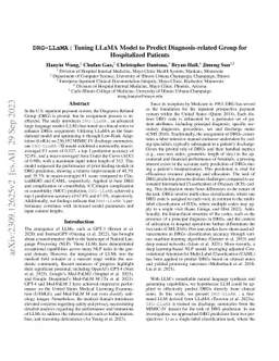 DRG-LLaMA : Tuning LLaMA Model to Predict Diagnosis-related Group for
  Hospitalized Patients