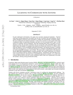 Learning to Coordinate with Anyone