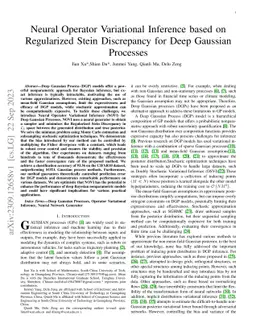 Neural Operator Variational Inference based on Regularized Stein Discrepancy for Deep Gaussian Processes