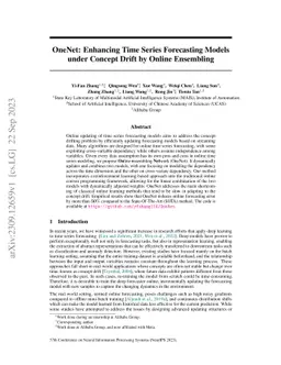 OneNet: Enhancing Time Series Forecasting Models under Concept Drift by
  Online Ensembling