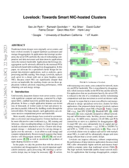 Lovelock: Towards Smart NIC-hosted Clusters
