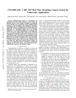 UWA360CAM: A 360$^{\circ}$ 24/7 Real-Time Streaming Camera System for
  Underwater Applications