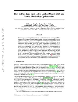 How to Fine-tune the Model: Unified Model Shift and Model Bias Policy
  Optimization