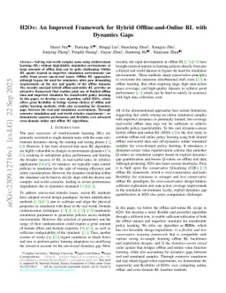 H2O+: An Improved Framework for Hybrid Offline-and-Online RL with Dynamics Gaps