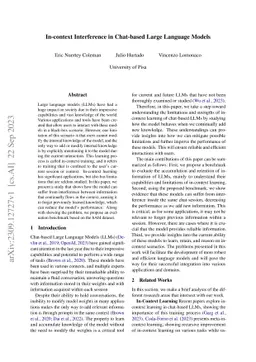 In-context Interference in Chat-based Large Language Models