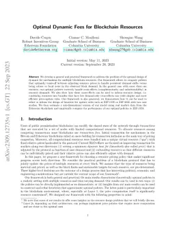 Optimal Dynamic Fees for Blockchain Resources