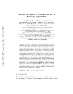 Towards an MLOps Architecture for XAI in Industrial Applications