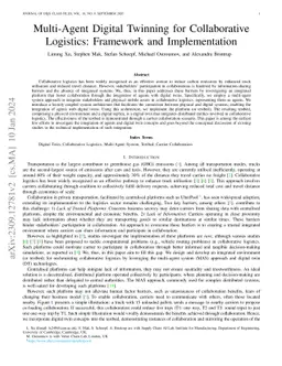 Multi-Agent Digital Twinning for Collaborative Logistics: Framework and
  Implementation