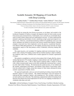 Scalable Semantic 3D Mapping of Coral Reefs with Deep Learning