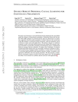 Doubly Robust Proximal Causal Learning for Continuous Treatments