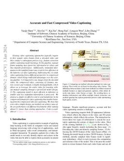 Accurate and Fast Compressed Video Captioning